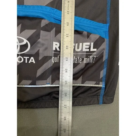 Pearl Izumi Cycling Jersey Men's Large Elite Series Gray Toyota Biking Full Zip - Picture 16 of 16